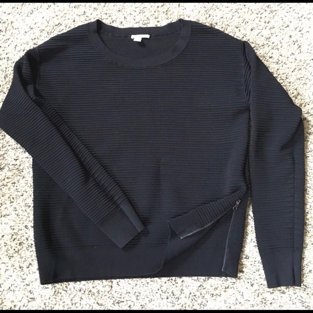 Black Ribbed Sweater